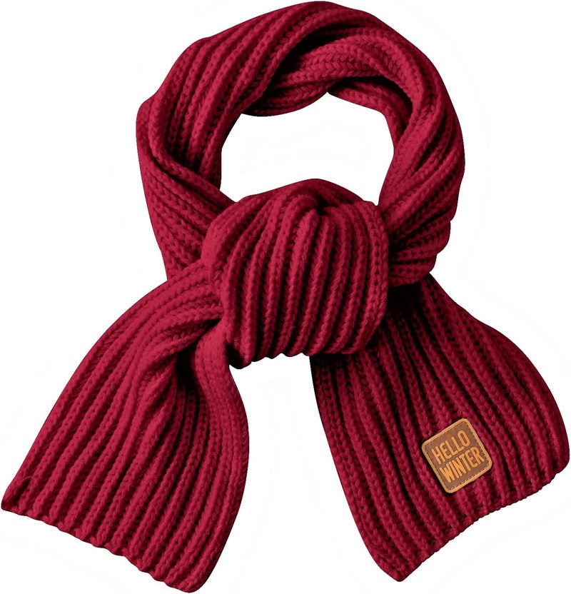 Hello Winter Kids Scarf Winter Neck Warmer Toddler Neck Scarf Girls Thick Scarves Boys Warm Neck Warp 2-12 Years - Image 1